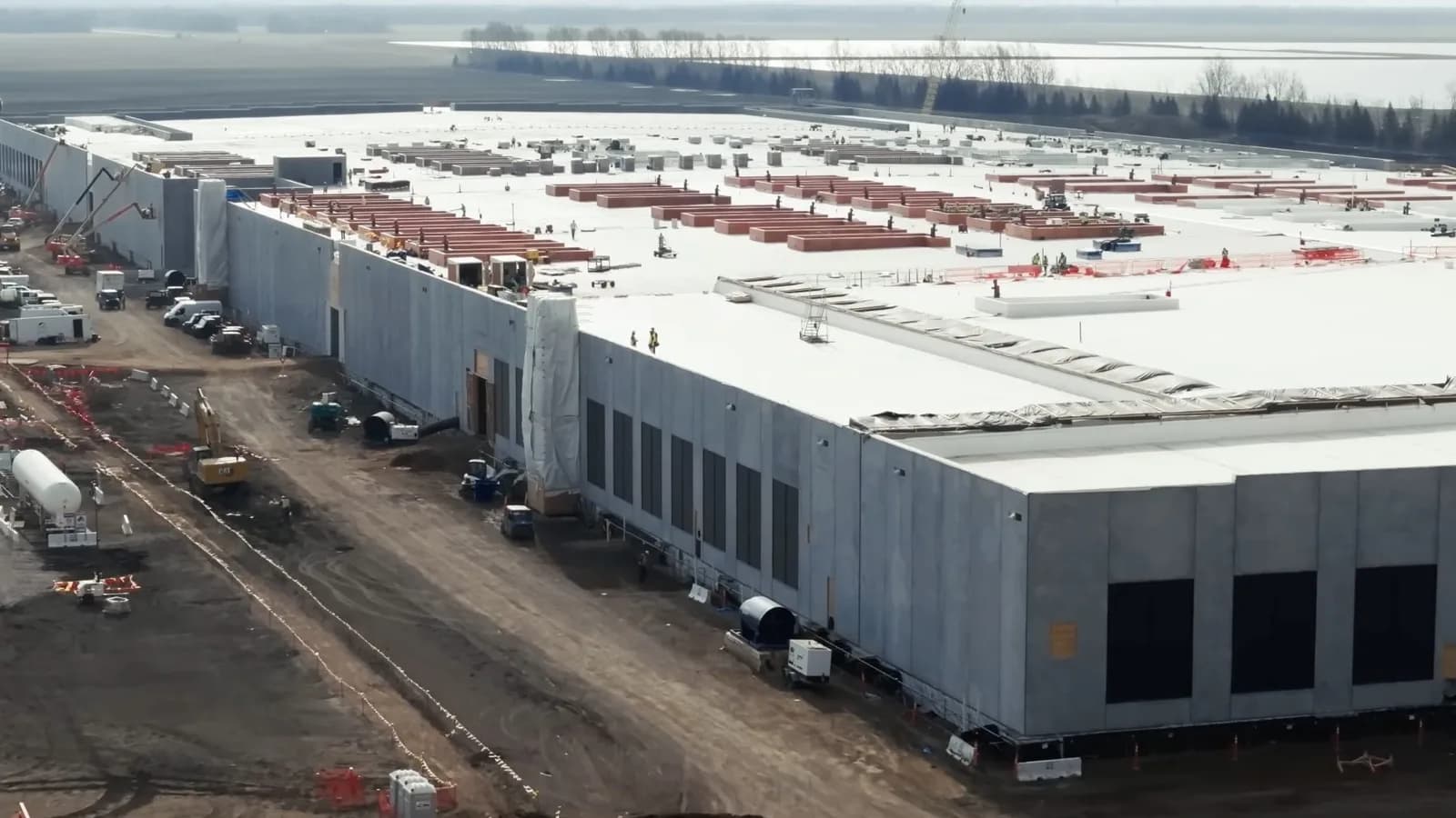 Data center campus development site from the air.